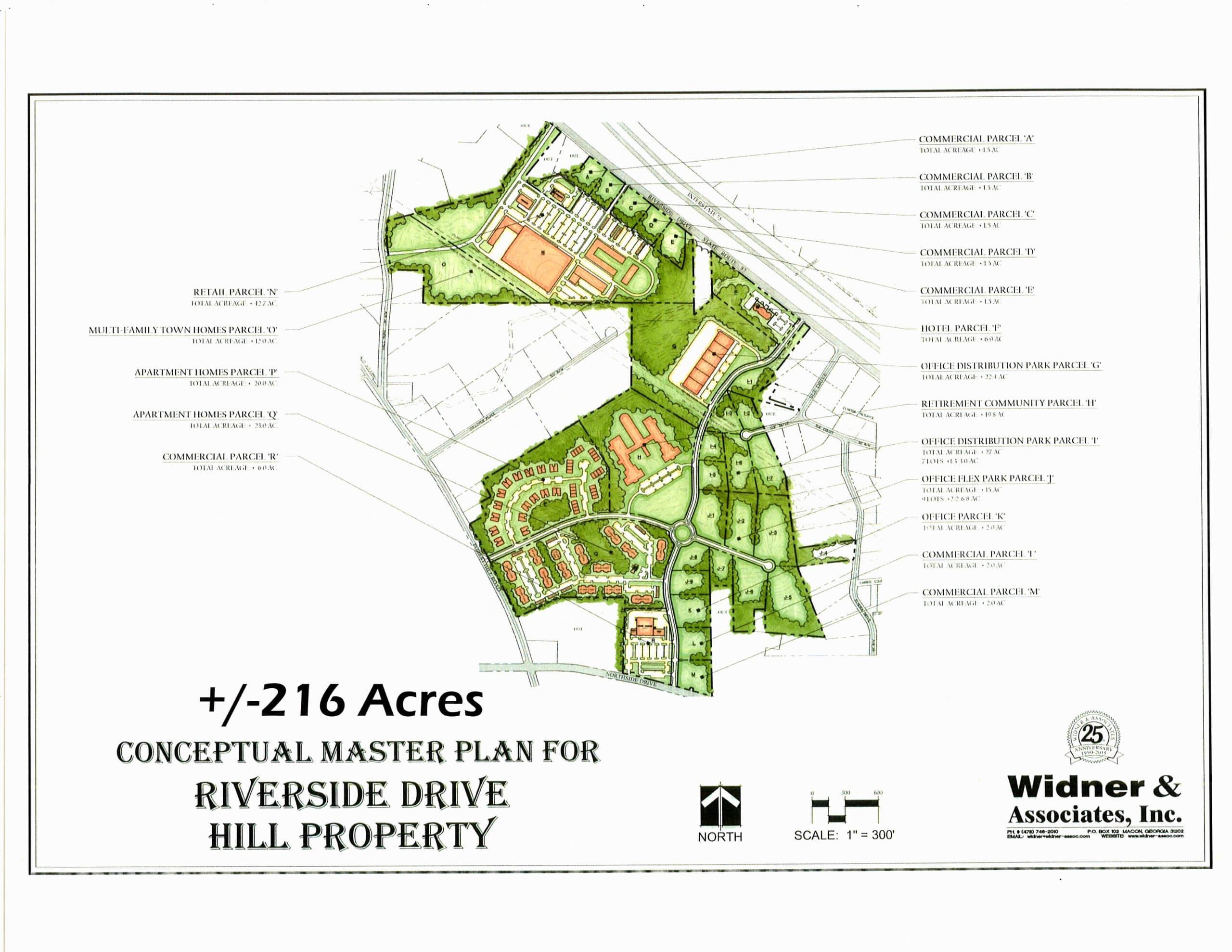 Riverside Dr, Northside Dr, Elnora Dr, Forest Hill Rd, Wesleyan Dr